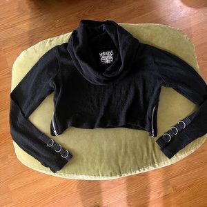 Goth Punk Cropped Sweater by Heartless